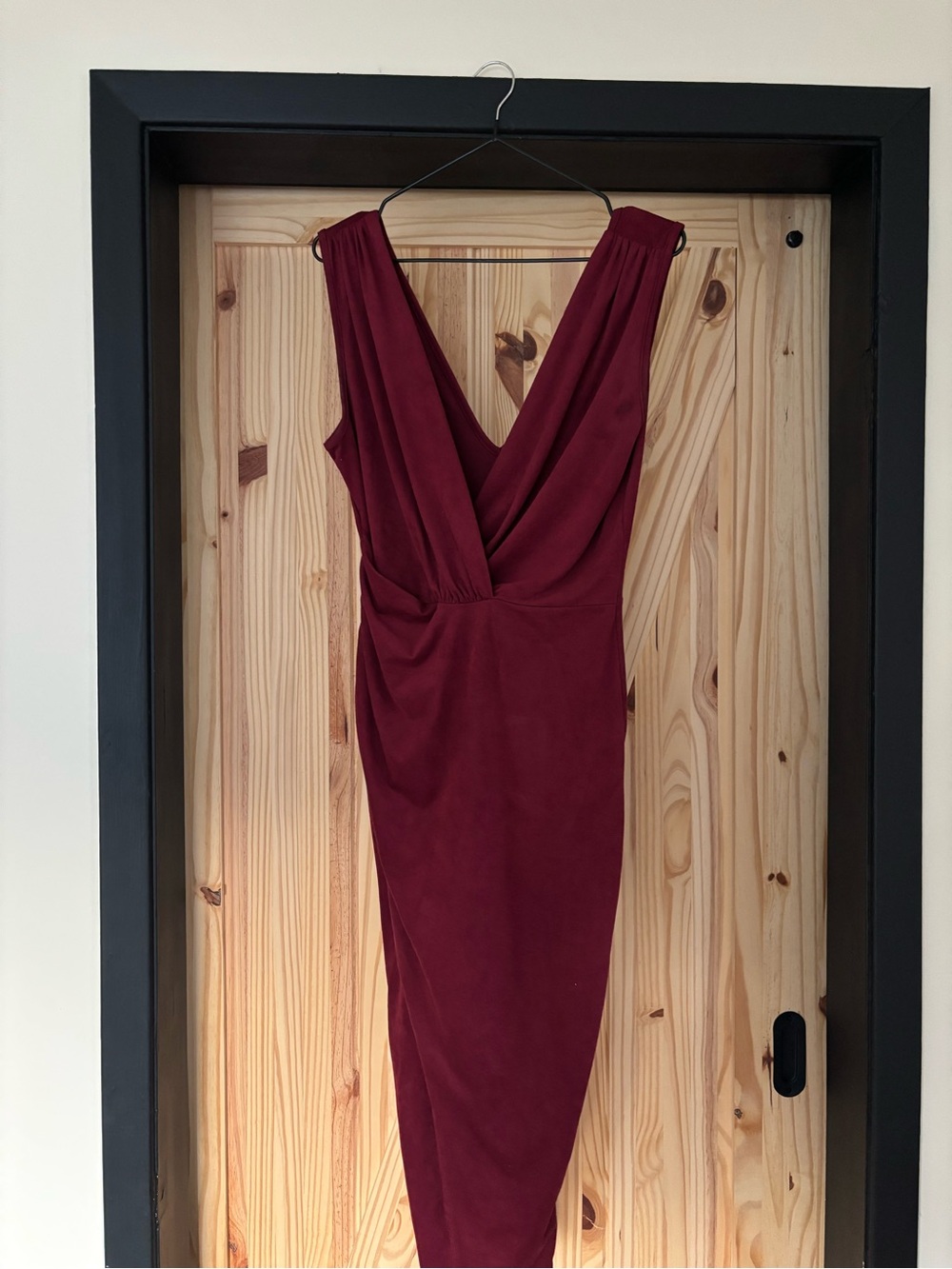 Mendocino Burgundy Wrap Midi Dress